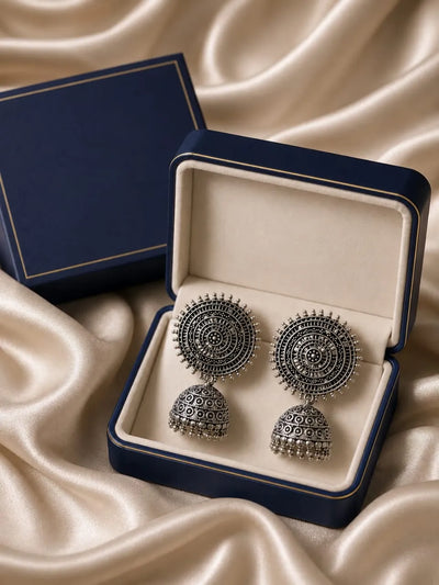 Oxidized Silver Jhumka