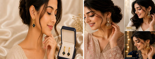 Black Clover Drop Earrings