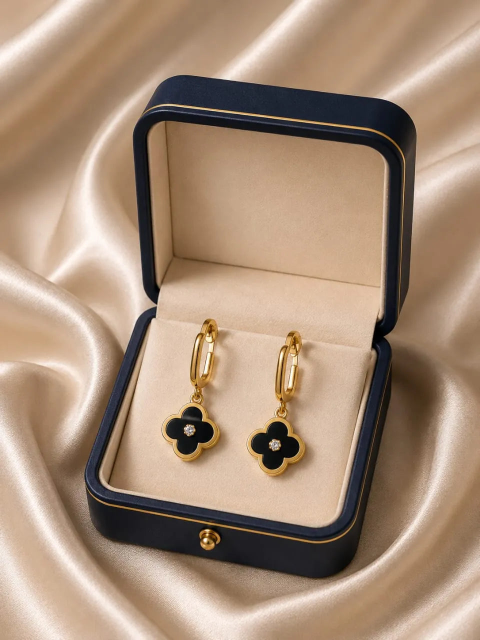 Black Clover Drop Earrings