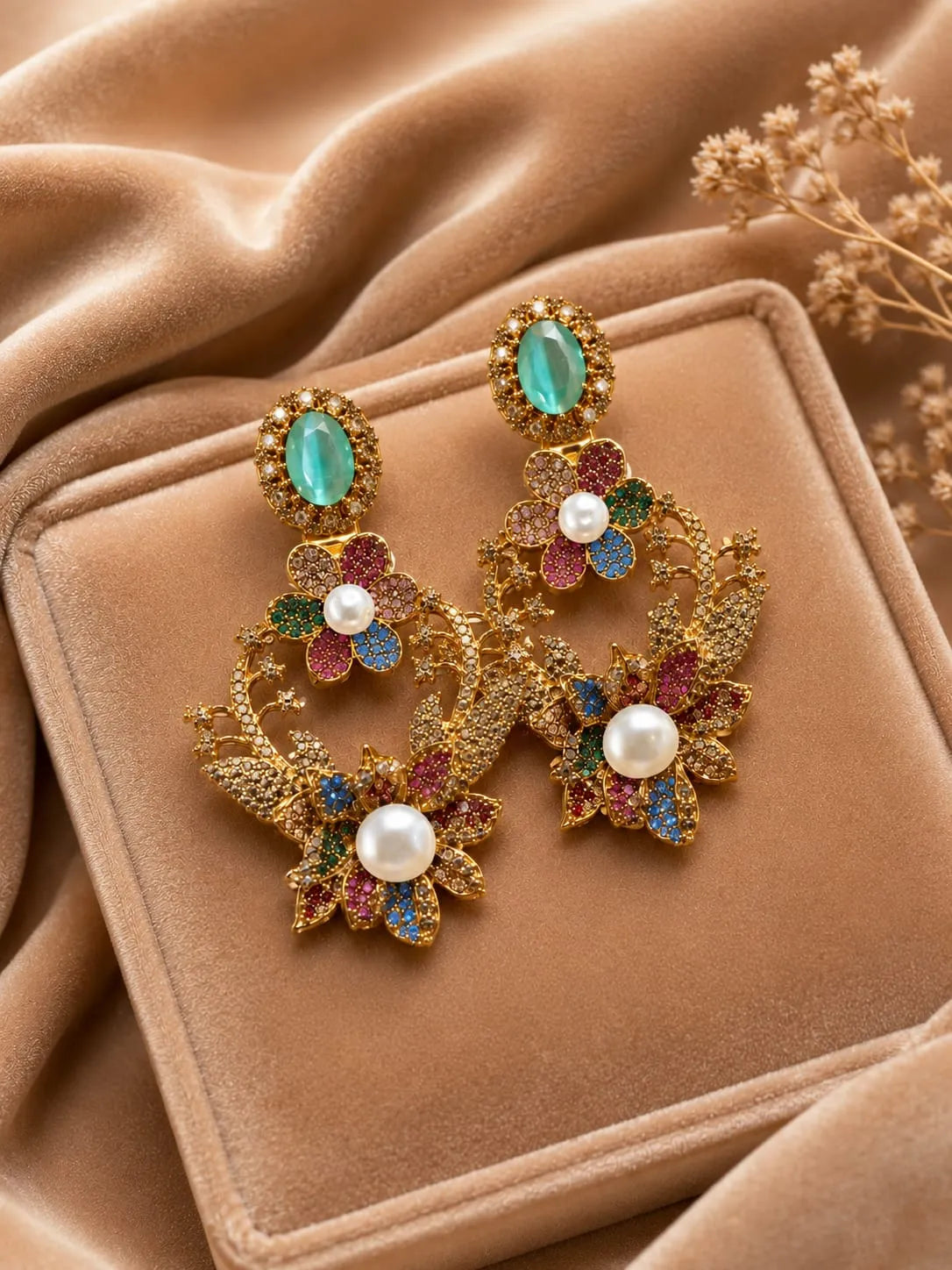 Floral Pearl Earrings