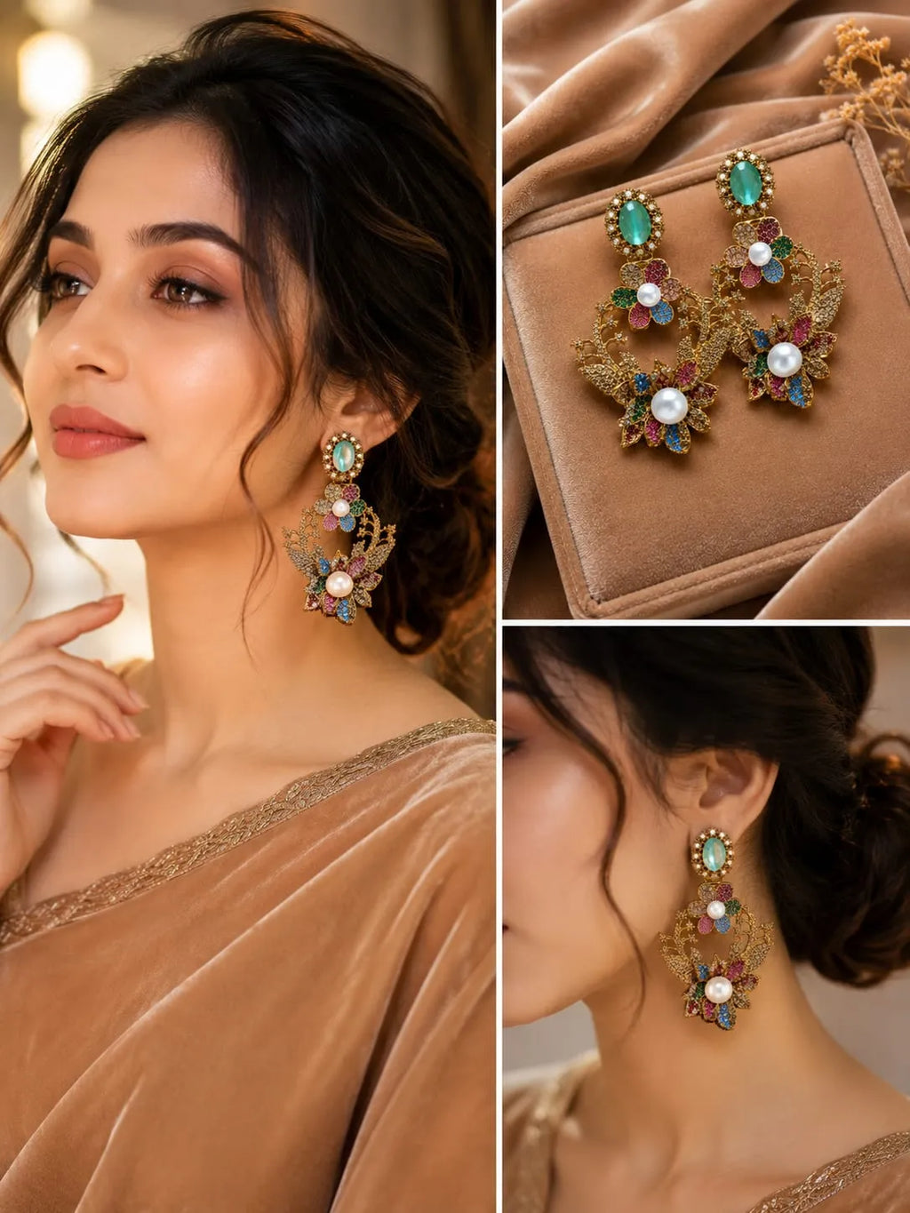 Floral Pearl Earrings