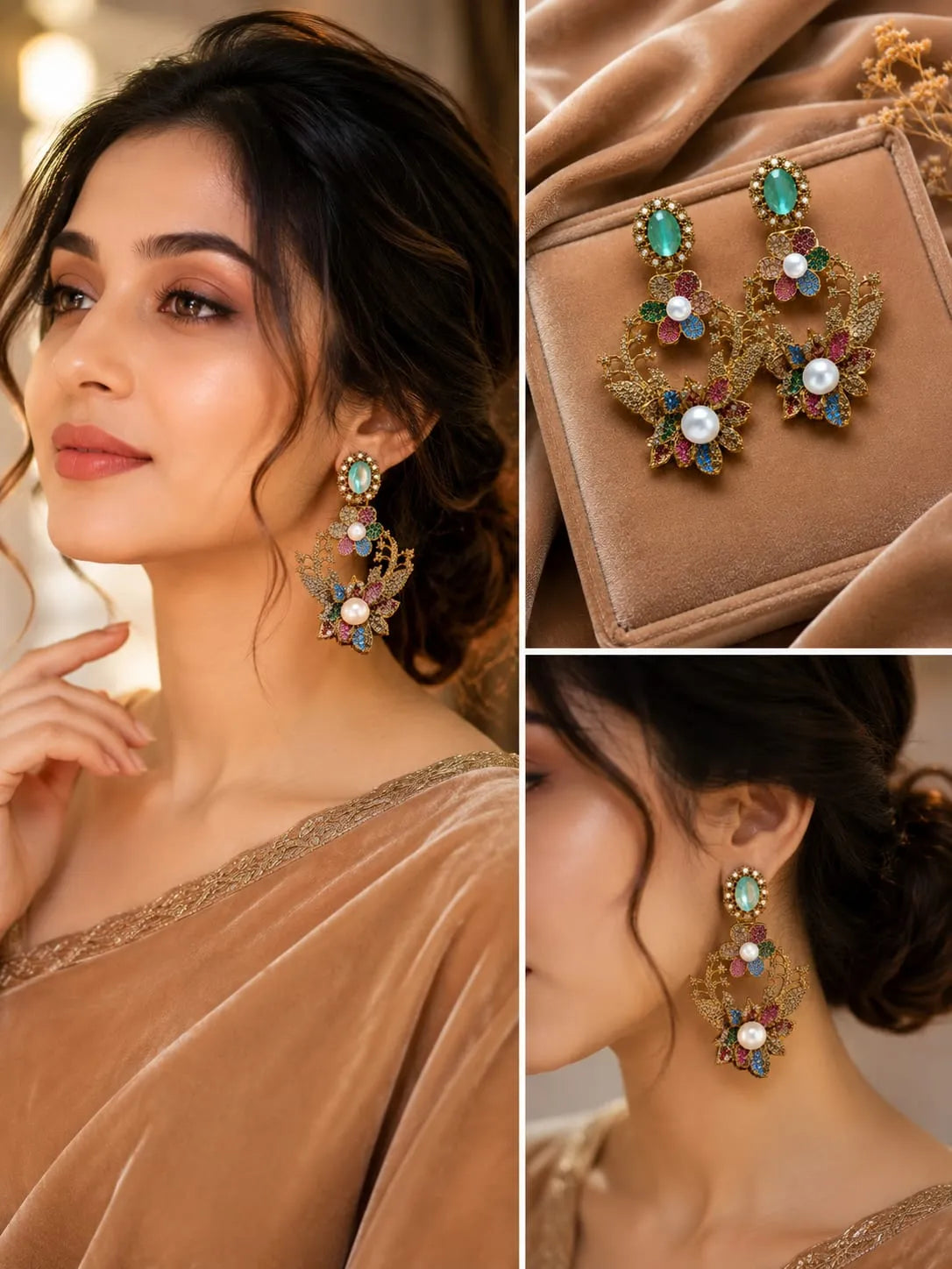 Floral Pearl Earrings