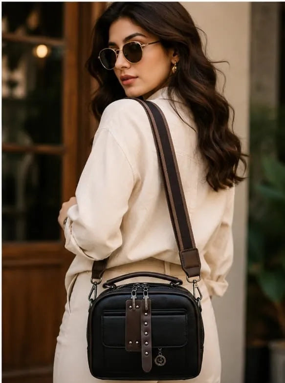 Elegant Black Crossbody Shoulder Bag